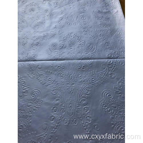 Polyester white 3d emboss microfiber fabric